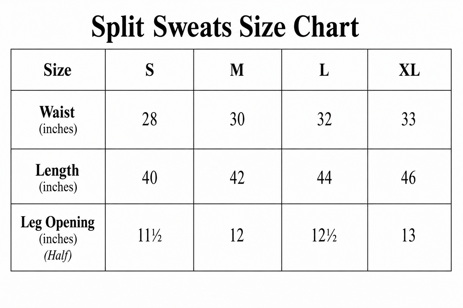 Split Sweats (Preorder)